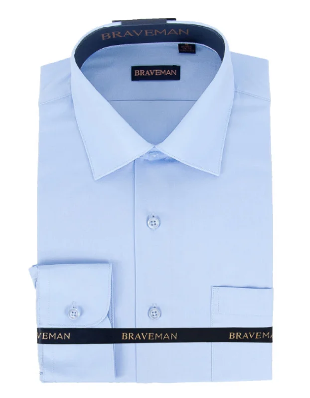 Simple Styles Mens Slim Fit Dress Shirt in Sky Blue