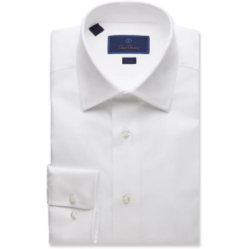 Comfortable Pants David Donahue Luxury Non-Iron Trim Dress Shirt