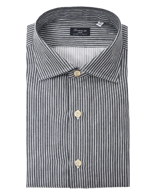 Lightwear Options Black Brushed Stripe Sportshirt