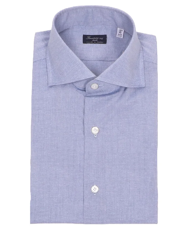 All-Day Wear Steel Blue Dress Shirt