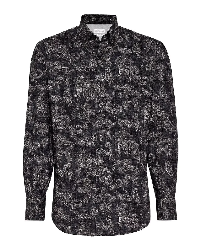 Street Hoodies Charcoal Paisley Sportshirt