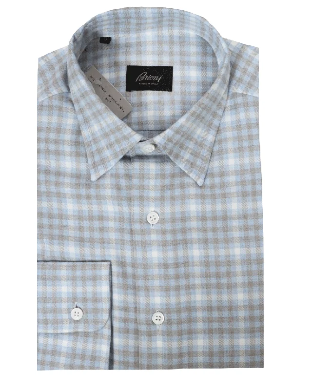 Urban Shirts Sky and Lead Plaid Sportshirt