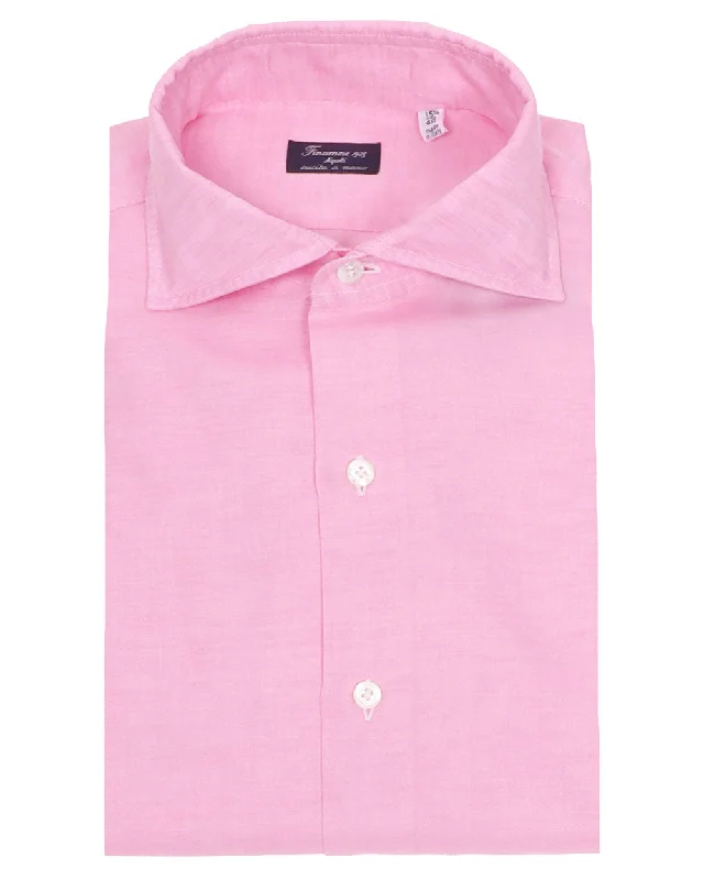 Casual Chic Pink Dress Shirt