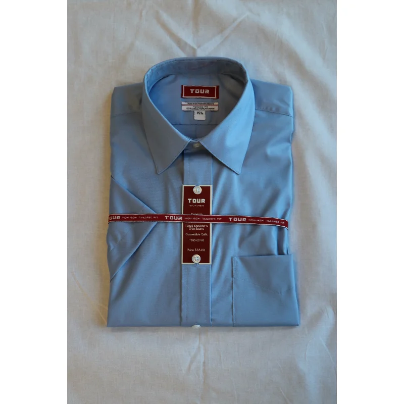 Stylish Apparel Light Blue Tour/Athletic Fit Dress Shirt