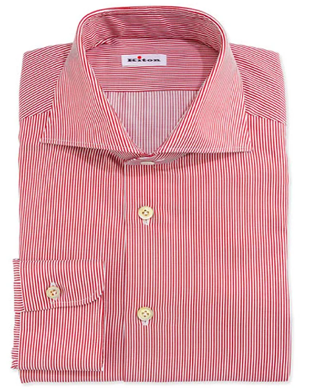 Lightwear Options Red and White Mini Stripe Sportshirt