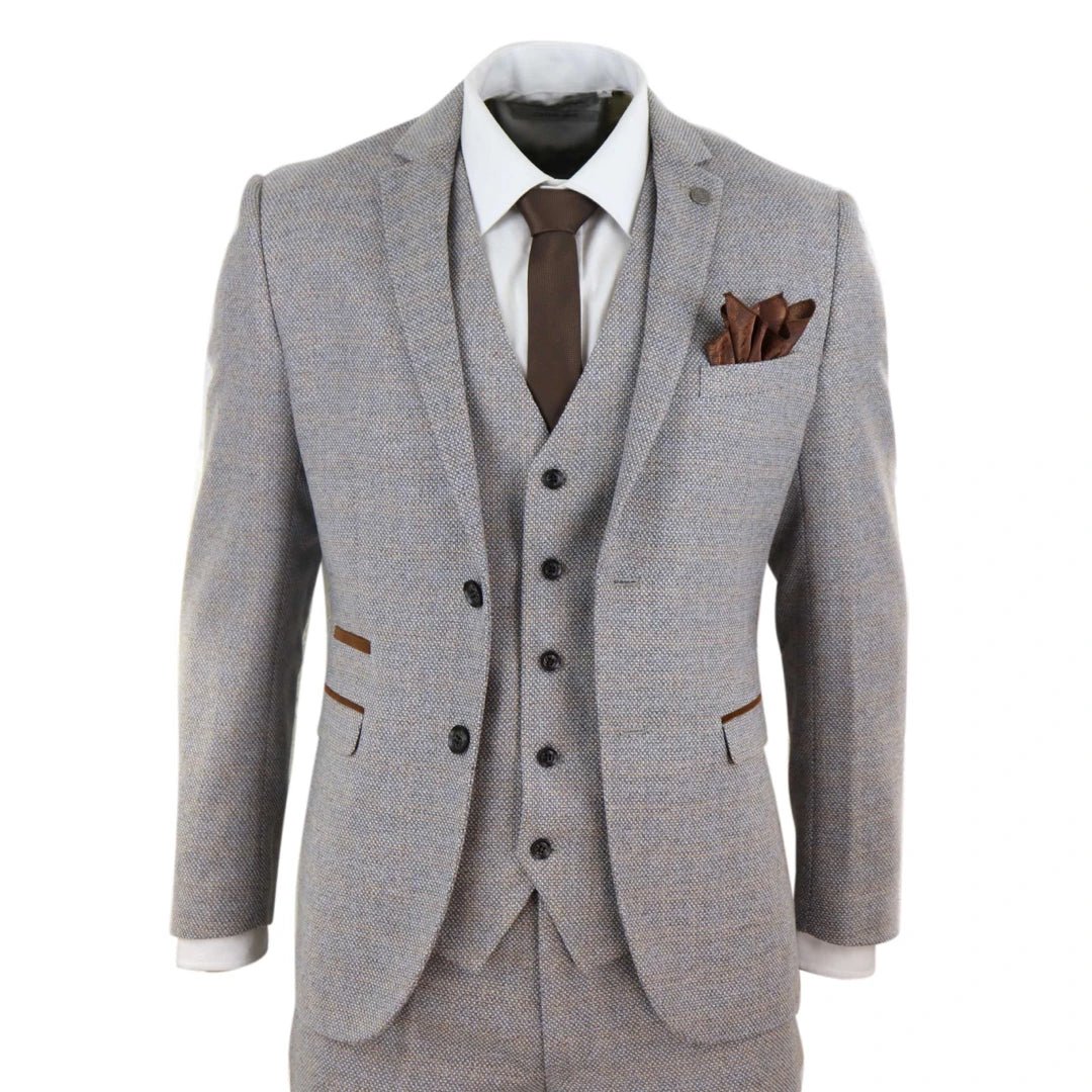 Weekend Outfits Ralph - Men's 3 Piece Suit Tweed Check 1920s