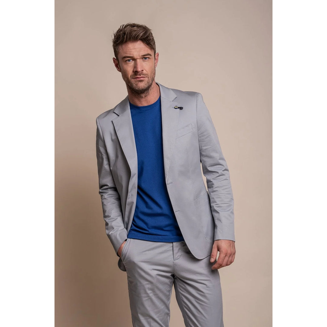 Casual Polos Mario - Men's Summer Light Blue Blazer