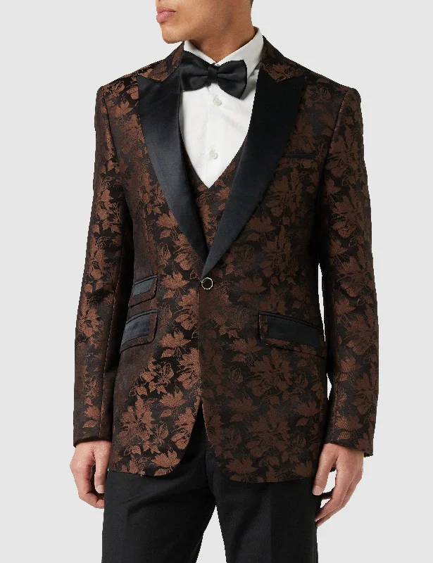 Casual Chic BROWN GROOMS WEDDING JACKET & WAISTCOAT