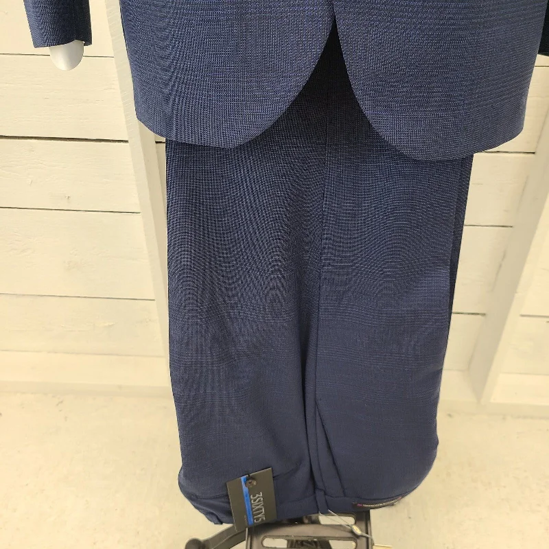 Laid-Back Style Jack Victor Blue Checked Suit Separate Pant - SP3022 *Pant Only*