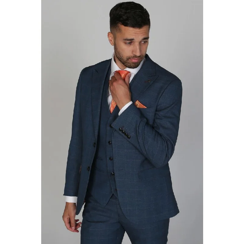 Comfortable Pants Viceroy - Men's Blue Check Blazer