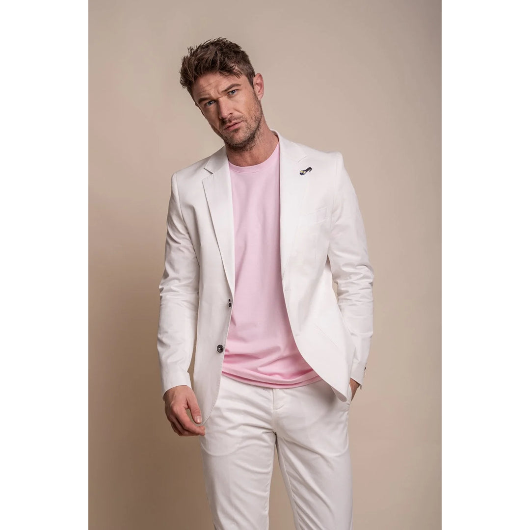 Casual Blazers Mario - Men's Smart Summer Cream Blazer