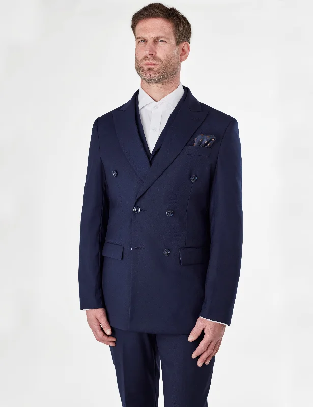 Classic Jackets GRAHAM NAVY DOUBLE BREASTED JACKET & WAISTCOAT