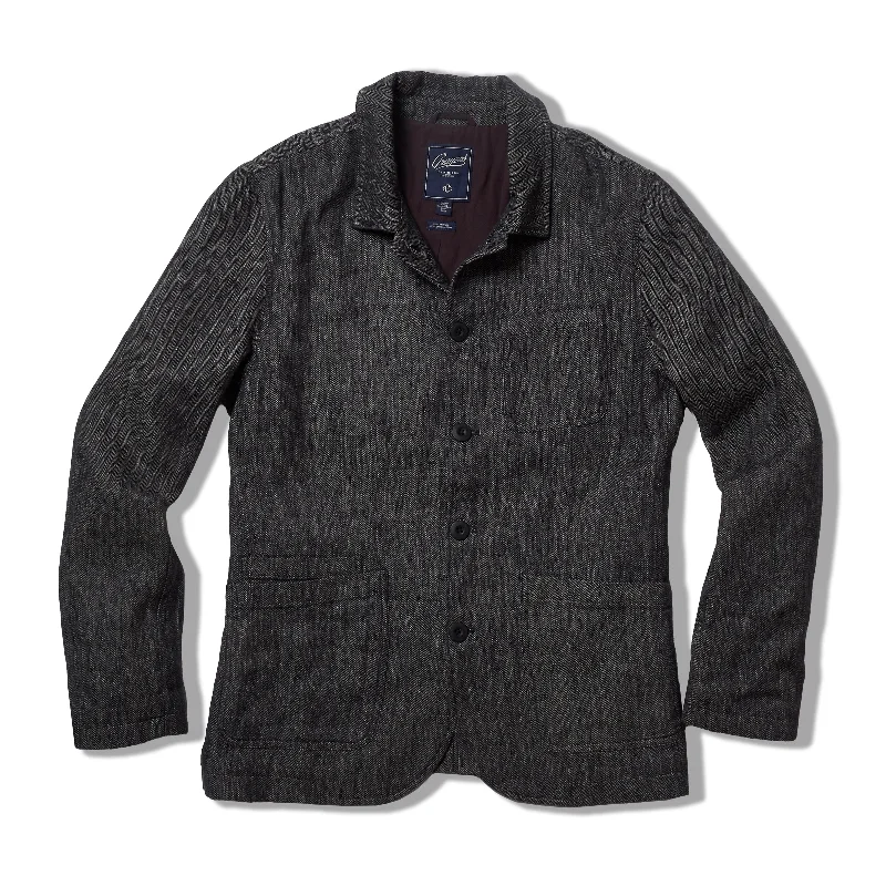 Smart Wear Gaudet Herringbone French Chore Jacket - Navy Herringbone