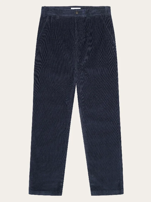 Comfortable Pants Organic Cotton Chuck Corduroy Pants GOTS - Night Sky