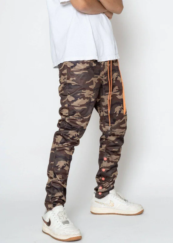 Easy Fashion Blank State Men's Snap Track Pants in Camo