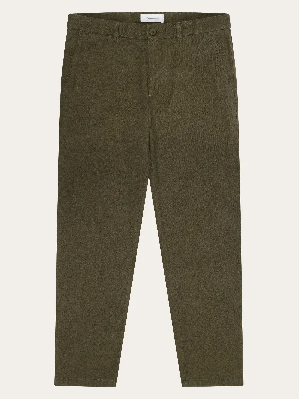 Basic Fashion CHUCK regular flannel chino pants - Dark Olive