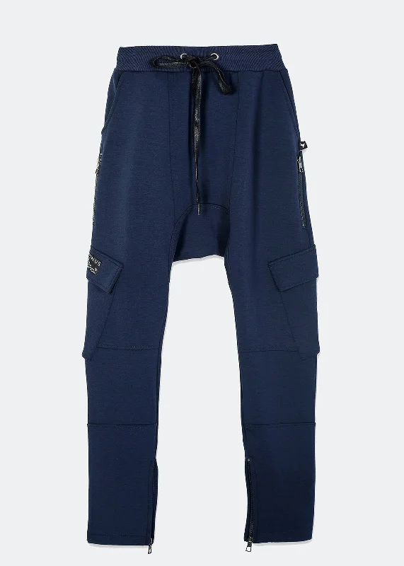 Lightweight Gear Konus Men's Ankle Zip Cargo Sweatpants in Navy