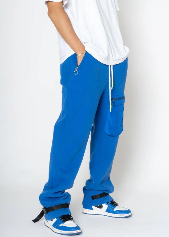 Casual Jackets Konus Men's Bellow Pocket Sweatpants in Blue