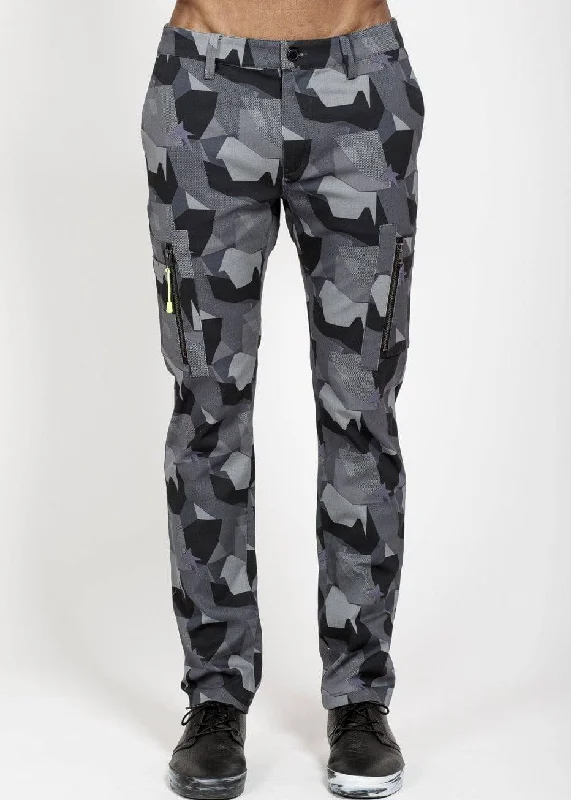 Stylish Apparel Konus Men's Digital Camo Cargo Pants in Black