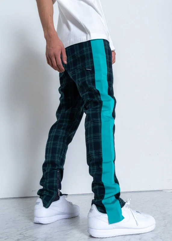 Comfy Jackets Konus Men's Plaid Pants in Green