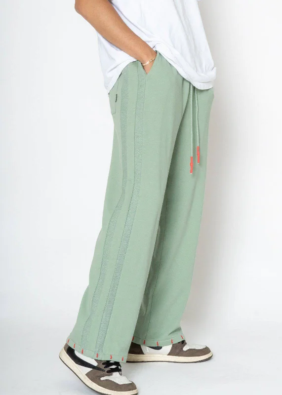 Casual Hoodies Konus Men's Wide Leg Sweatpants in Green