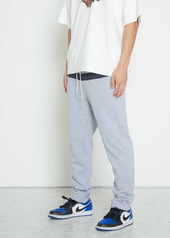 Modern Backpacks Men's Stripe Sweatpants in Heather Grey