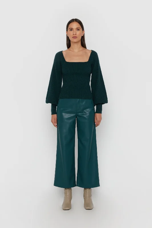 Effortless Style STRAIGHT LEG VEGAN LEATHER PANTS